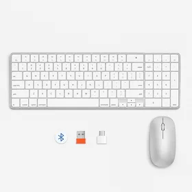 Комплект клавиатура и мышь Meetion iKey C230 белый (En) Подходит для Windows и MacOs