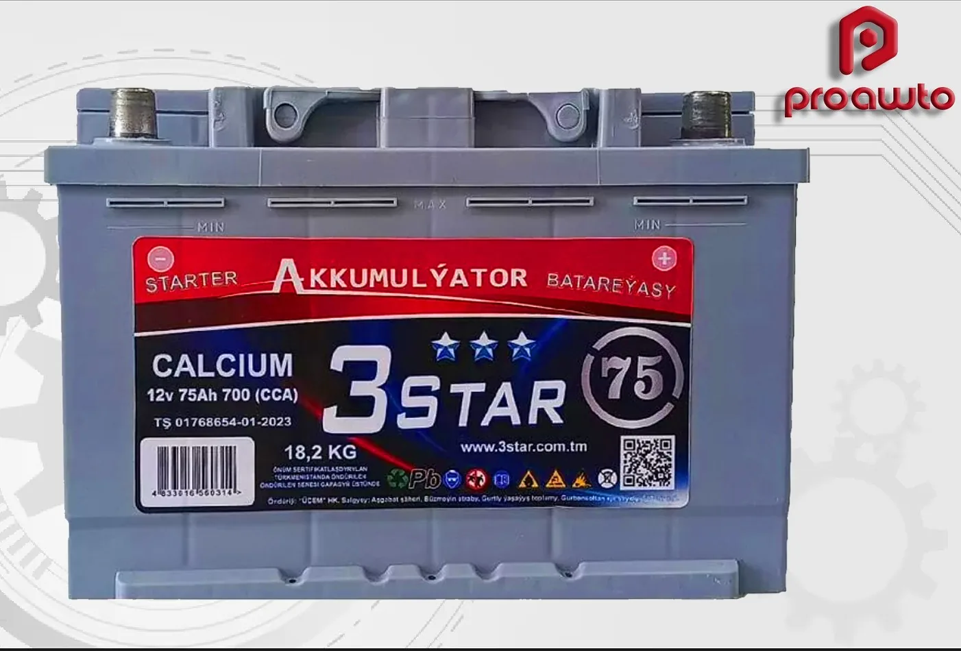 Akkumulyator 🚘 3star 75AH☆