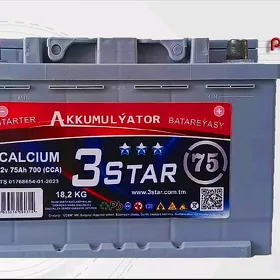 Akkumulyator 🚘 3Star75AH