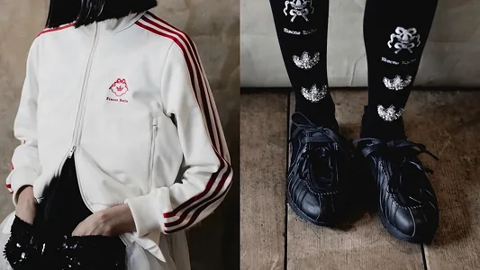 Симон Роша украсила спортивную коллекцию adidas жемчугом и кружевом