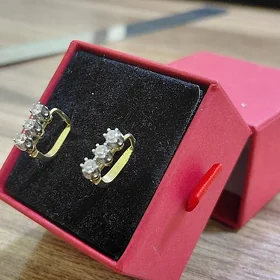 Золотые серьги светофор