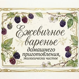 Böwurslen baly, Ежевичное варе