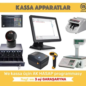 KASSA APARAT BARKOD SKANER CEK PRINTER AKHASAP✅