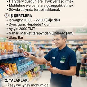 Marketde Haryt ýerleşdiriji!