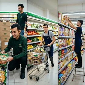 Marketda kömekchi