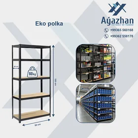 Polkalar, полки и стеллажи