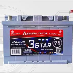 3Star 75AH❤ Akkumulyator