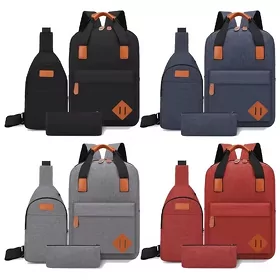 Комплект рюкзака 3 в 1, модель 611, Oxford материал, размер 41x29x13см