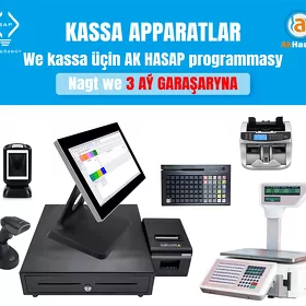 ✅📌KASSA APARAT BARKOD SKANER CEK PRINTER AKHASAP✅