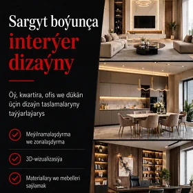 Öý, kwartira, ofis we dükan üçin interýer dizaýny | Ojak Construction