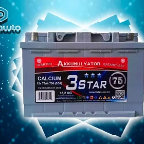 3Star 🌍 AKKUMULYATOR 75AH