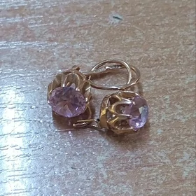 золотые серьги