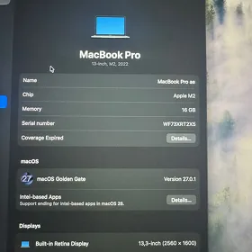 MacBook Pro 13 inc 2022