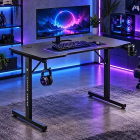 Игровой стол Defender Nox (Нокс), МДФ, черный, 60x73x110см / Kompýuter stoly