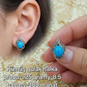 Kümüş gulak halka