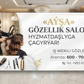 📢Porikmaher we Stilist gerek!