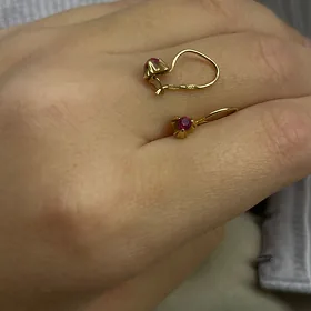 сережки золото