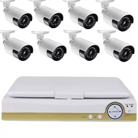 Комплект AHD 8 камер 2 Мп StarFox (уличный) + монитор 10" / Kamera daşary üçin