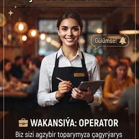 operator kassir ÿaş gyz gelin