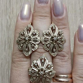 gyzyl  brilliant gaş kamplekt